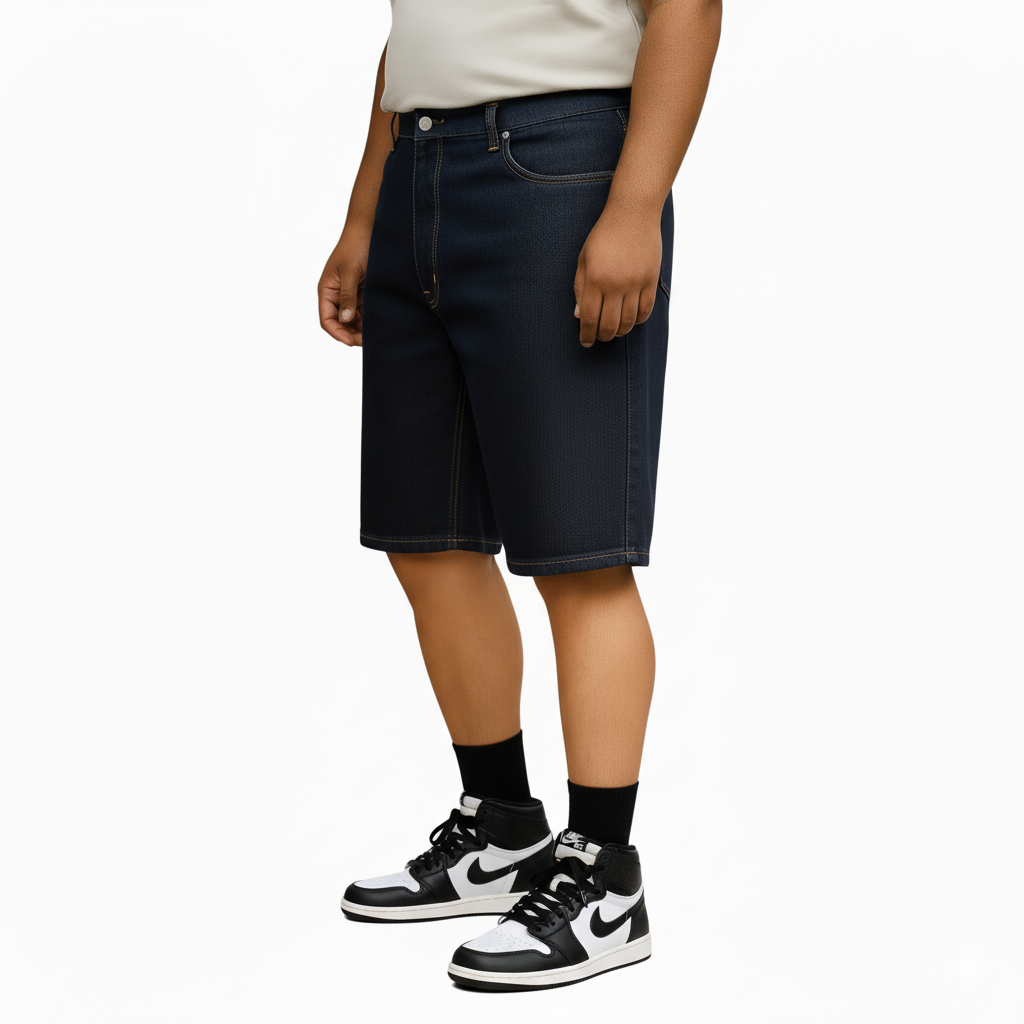 KLUE Unwashed Raw Blue Denim Shorts –Big Broz Sizes- (50–58 Inches)