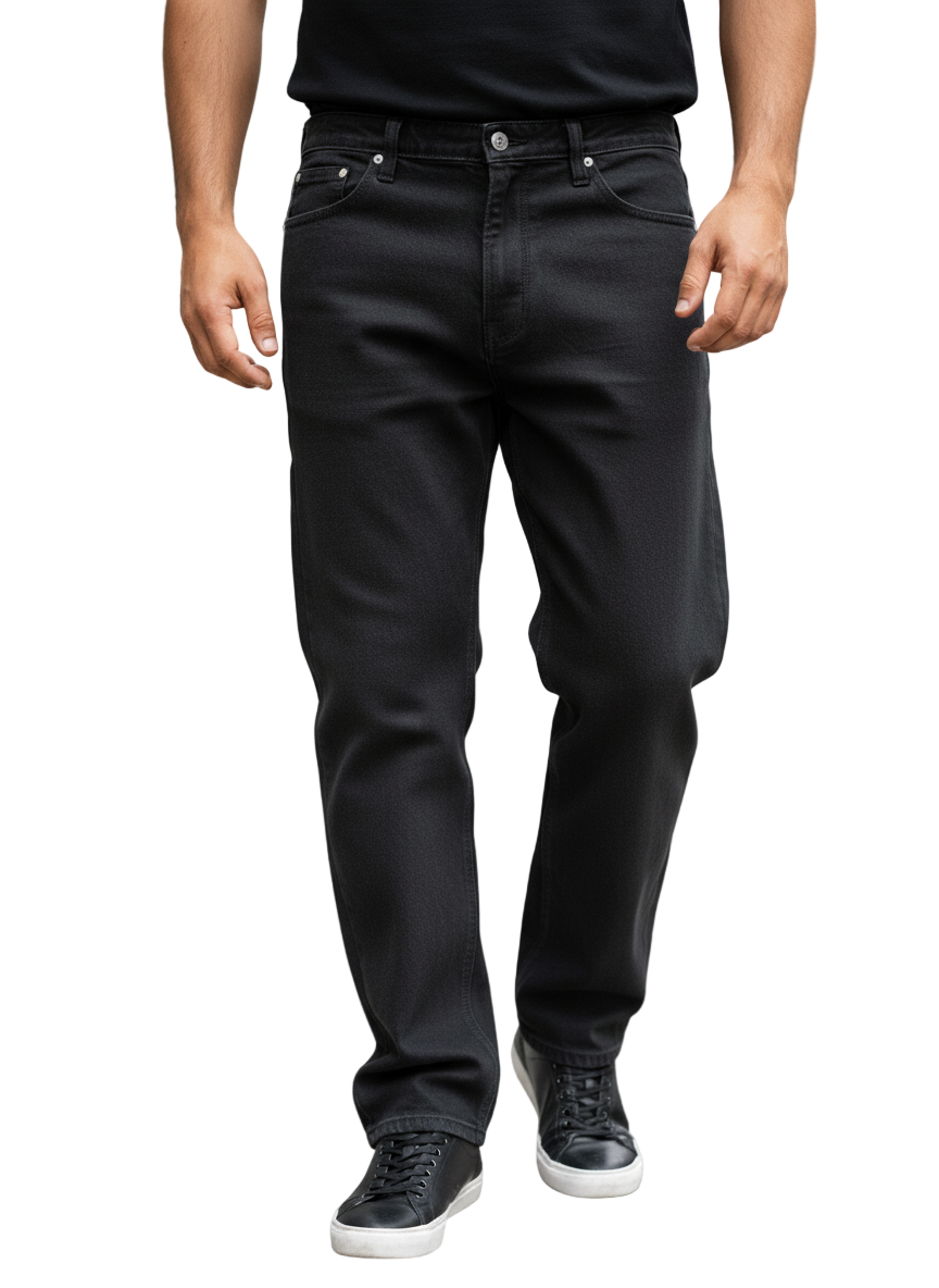 KLUE Jeans – Solid Black (Sizes 34-48 Inches)