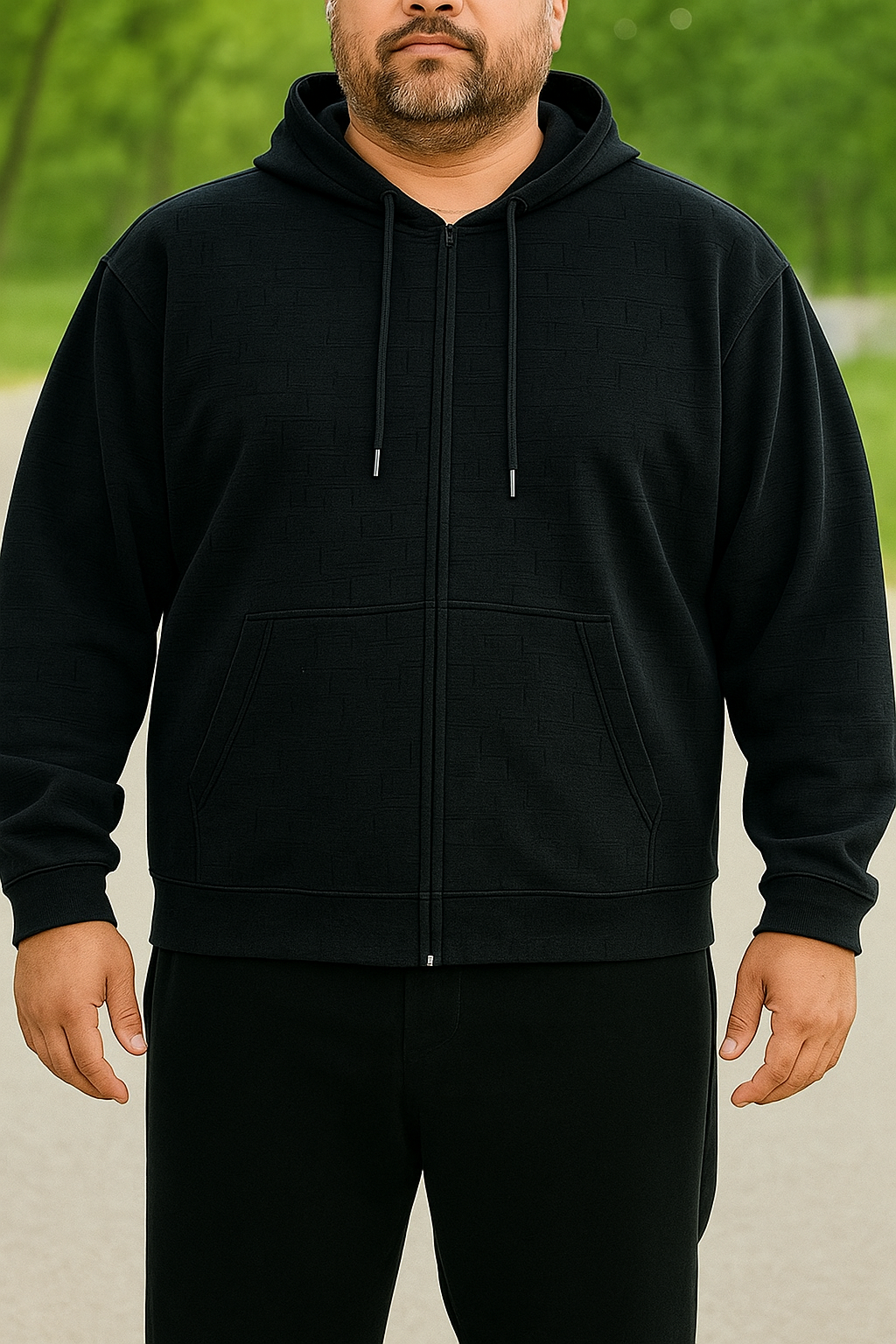 True Fit Zip Through Hoodie – Big Broz Sizes-7XL & 8XL
