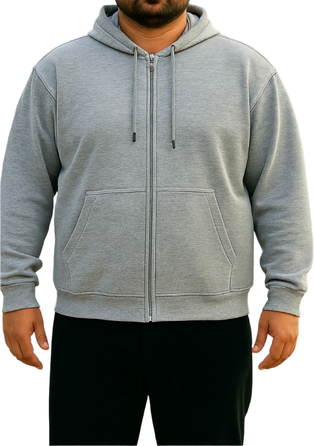 True Fit Zip Through Hoodie – Big Broz Sizes-7XL & 8XL