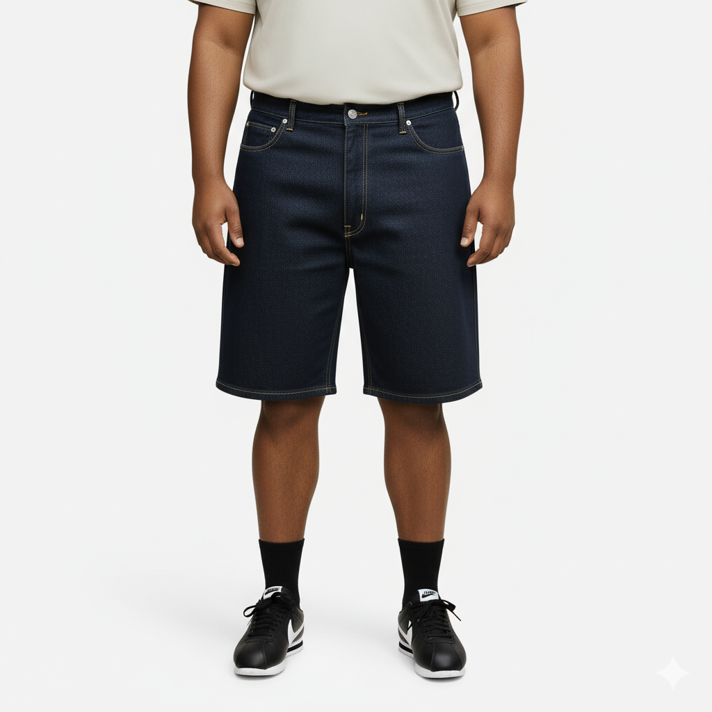 KLUE Unwashed Blue Shorts –For Bigger Broz- (Sizes 50–54)