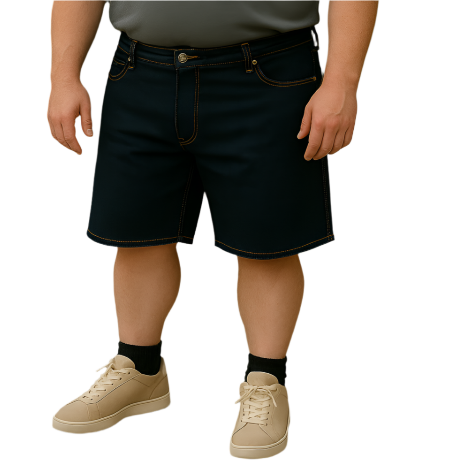 KLUE Unwashed Black Shorts –For Bigger Broz- (Sizes 50–72)