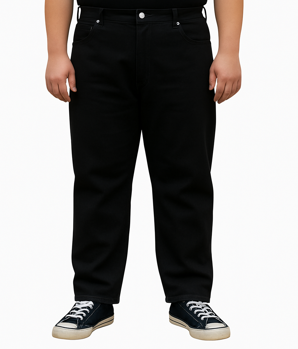 KLUE Jeans – Solid Black - For Bigger Broz-(Sizes 50-72)