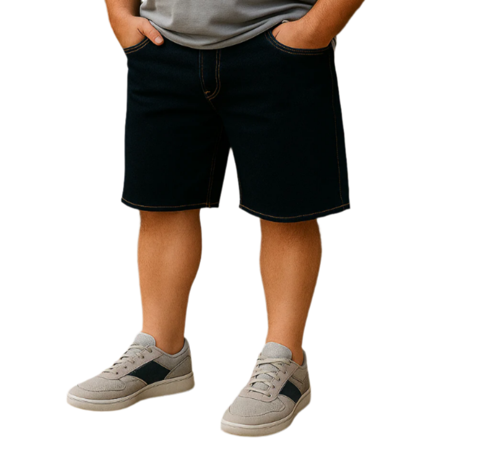 KLUE Unwashed Black Shorts –For Bigger Broz- (Sizes 50–72)